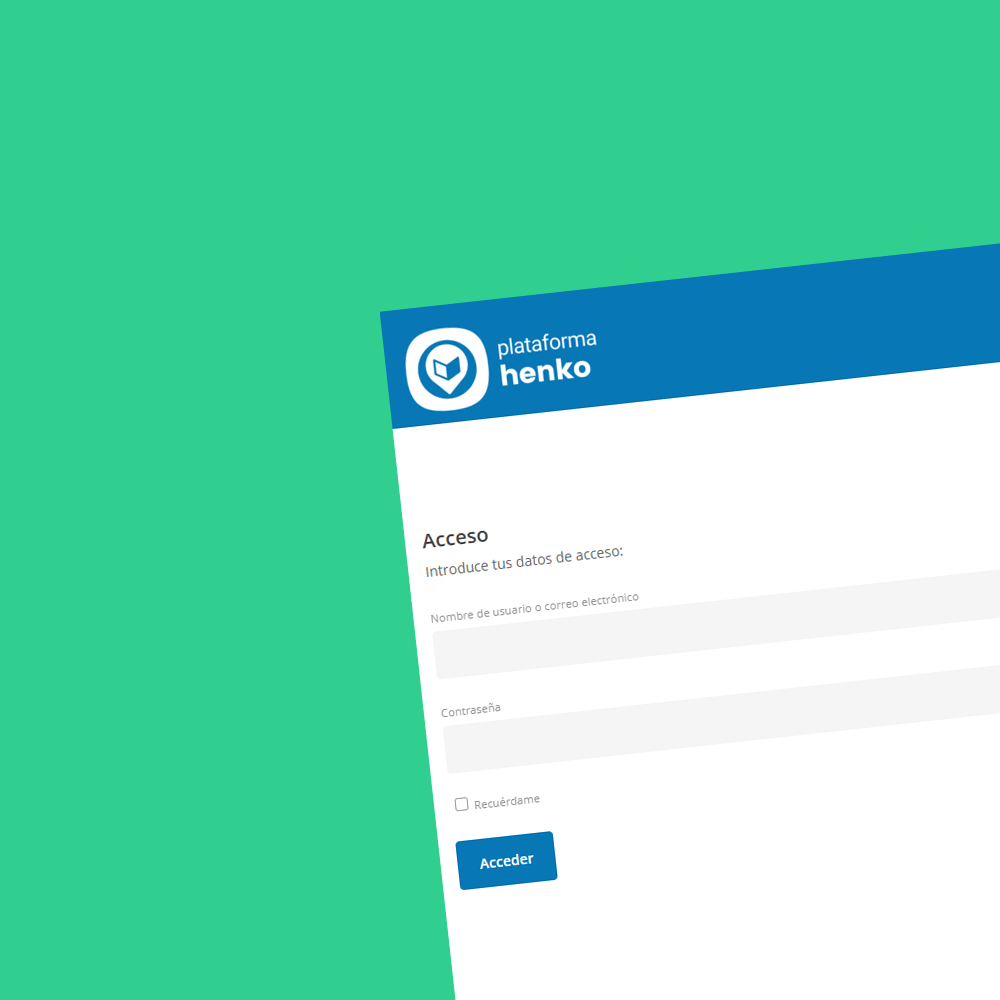 PlataformaHenko.com/es — Formación personalizada, atractiva y sencilla PlataformaHenko.com/es — Formación personalizada, atractiva y sencilla