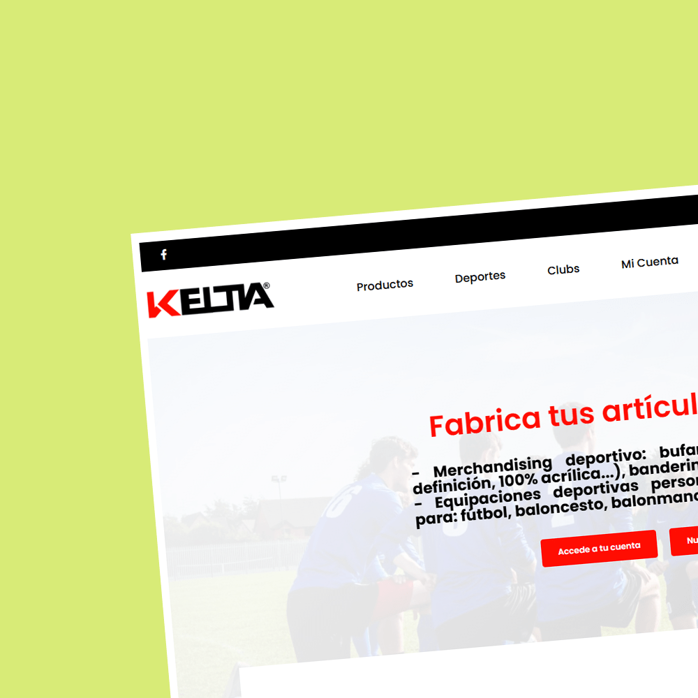 KeltiaSport.com — Ecommerce B2B/B2C con configurador de producto a medida, SEO y rendimiento KeltiaSport.com — Ecommerce B2B/B2C con configurador de producto a medida, SEO y rendimiento